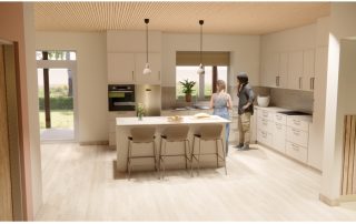 Illustrationsbild: Accent Arkitekter Genererad bild över ett kök