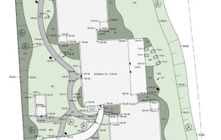 Situationsplan Ritad situationsplan av byggprojektet vid kv. Backen 7