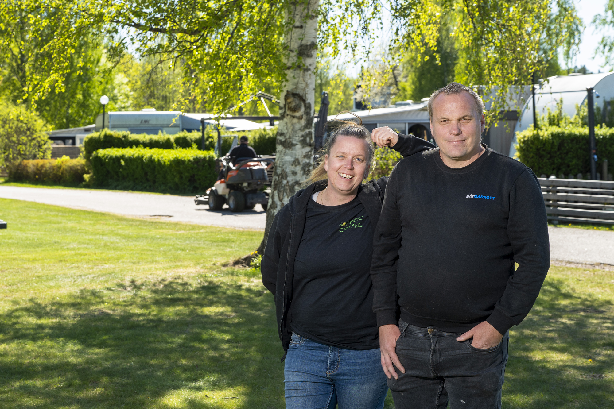 Marie och Andreas Nilsson på Sommens Camping